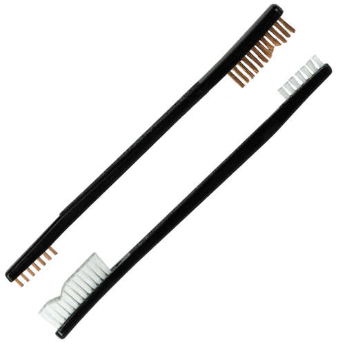 KleenBore UT-COMBO Double End Brush Combo Set Bronze/Nylon Bristles 2 Pack