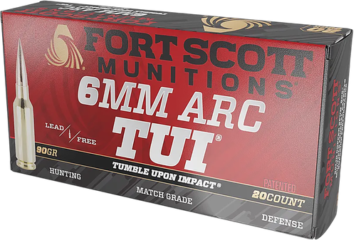 Fort Scott Munitions 6ARC-090-SCV2 Tumble Upon Impact (TUI)  6ARC 90gr Solid Copper Spun 20 Per Box/10 Case
