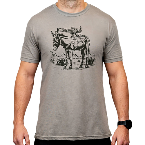 Magpul MAG1528-041-M Burro CVC  Stone Gray Heather Cotton/Polyester Short Sleeve Medium