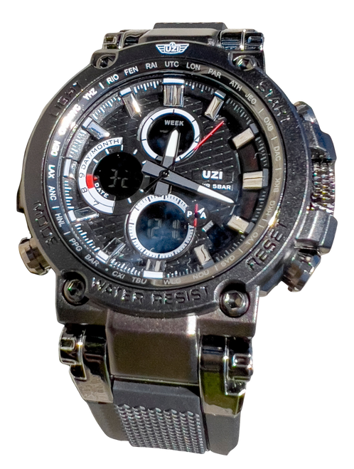 CAMP UZI-W1803BLK UZI SHOCK DIGITAL WATCH BLK
