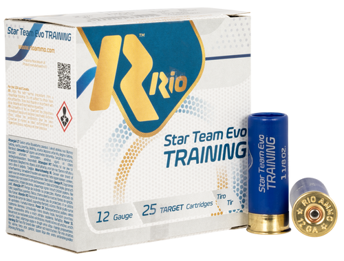 Rio Ammunition STT328 Star Team EVO  12Gauge 2.75" 1 1/8oz 8Shot 25 Per Box/10 Case