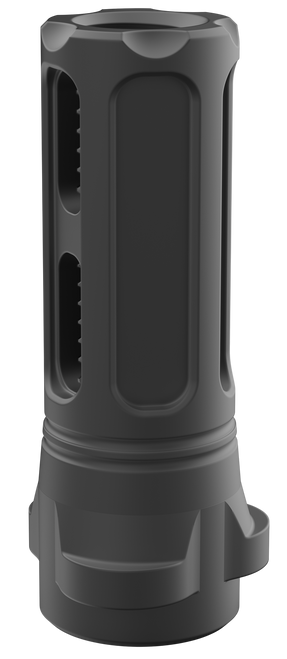Breek Arms BRK4323 Sentinel Caged Flash Hider Black Nitride Steel 1/2"x28 Threads 9mmLuger Compatible w/ Breek-LOK 3QD