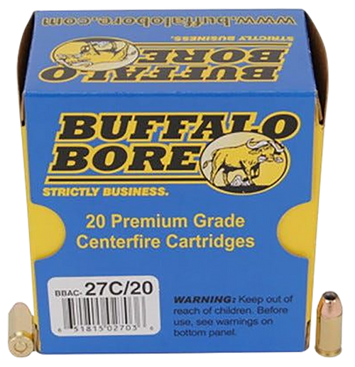 Buffalo Bore Ammunition 27C20 Personal Defense Strictly Business 380ACP +P 90gr Jacketed Hollow Point 20 Per Box/12 Case