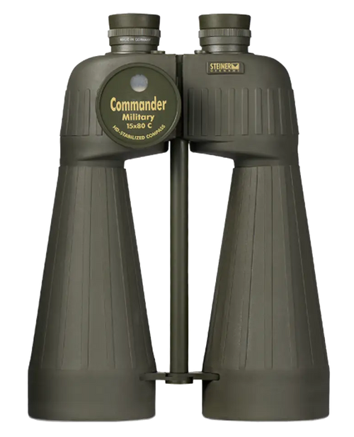 Steiner 2693 M1580 Reticle & Compass 15x80mm Range Finding Reticle Floating Prism Sports-Auto Focus, OD Green Makrolon w/Rubber Armor Features Compass