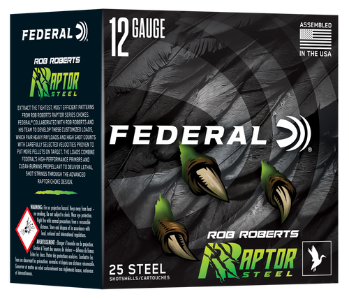 Federal RRS1384  Rob Roberts Raptor 12Gauge 3" 1 3/8oz 4Shot 25 Per Box/10 Case