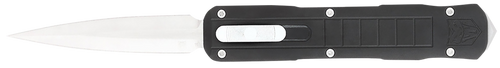 CobraTec Knives CTRPTBLKDAGNS Raptor  3.13" OTF Dagger Plain D2 Steel Blade, 4.50" Black Aluminum Handle