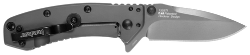 Kershaw 1555TIX Cryo  2.75" Folding Drop Point Plain Gray TiN 8Cr13MoV SS Blade Gray PVD Stainless Steel Handle Clamshell Packaging