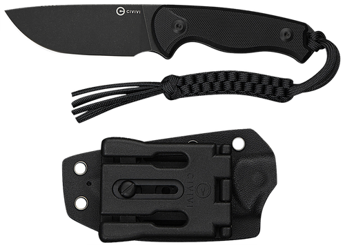 Civivi Knife Timberbark 3.2" - Fixed Black/black G10 Stnwash