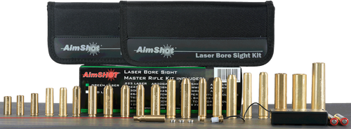 AimShot  Master Kit  Multi-Caliber Bore Sight with Red 650nM Laser, Uses L736 Button Cell Batteries & 2 AAA Batteries for Battery Pack for Rifles (Batteries Not Included)