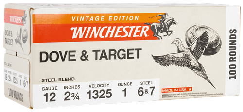 Winchester Dove & Target 12ga - 2.75" 1325fps #6&7 100rd 2bx/c