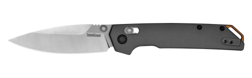 Kershaw 2038 Iridium  Full Size 3.40" Folding Spear Point Plain Satin/Stonewashed D2 Steel Blade, Gray Anodized Aluminum Handle, Includes Pocket Clip