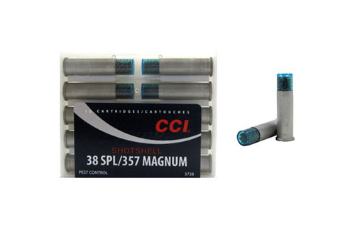 CCI .38 special shotshell (snake shot), has 10 rounds per box.