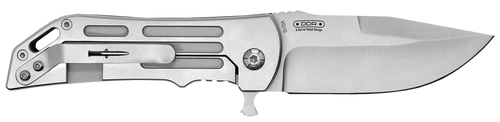 Camillus 19643 Dominator II 3" Folding Drop Point Plain Titanium Bonded 420 Stainless Steel Blade, Silver Carbon Fiber/SS Handle