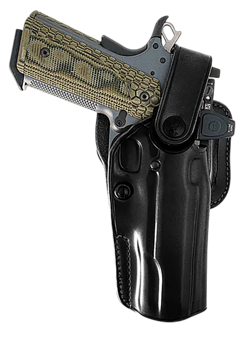 Galco APO226RB APO Strongside/Crossdraw OWB Black Steerhide Fits Glock 19 Gen 1-5 Belt Holster Mount Right Hand
