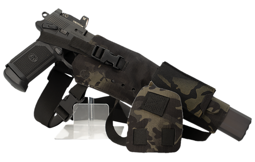 Cole-tac VWX110 Varmint Wrangler XL Pistol Holder Chest MultiCam Black Left Hand