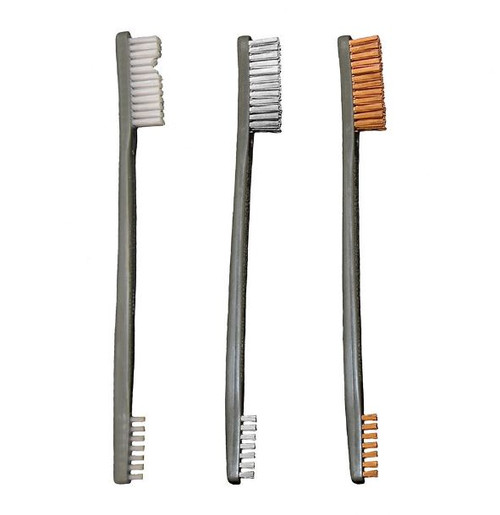 OTIS - Cleaning - 3-Pack of Brushes - Nylon - Brass - Stainless Steel