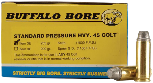 Buffalo Bore Ammunition 3E20 Standard Pressure Strictly Business 45Colt 255gr Gas Checked Soft Cast 20 Per Box/12 Case