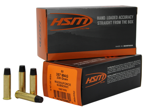 Hsm Subsonic 357 Mag 230gr - Hard Cast Lead Fn 50rd 10bx/cs