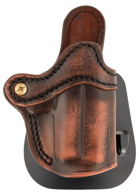 1791 Gunleather ORPDHCVTGR Paddle Holster Optic Ready OWB Size Compact Vintage Leather Paddle Fits Glock 43 Fits Sig P365 Fits Taurus GX4 Right Hand