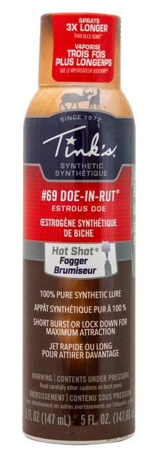 Tinks W5271 BL #69 Fogger Deer Attractant Doe In Estrus Scent 5 oz Aerosol