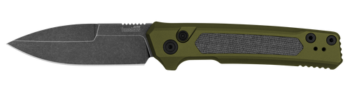 Kershaw 7205 Launch 22 Automatic 3.45" Folding Spear Point Plain CPM MagnaCut Steel Blade, OD Green Anodized w/Black Micarta Inserts Aluminum Handle
