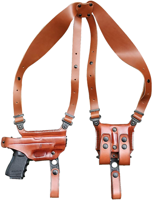 1791 Gunleather NSS2.1CBRHR  Optic Ready Shoulder Horizontal Brown Fits Glock 17 Right Hand
