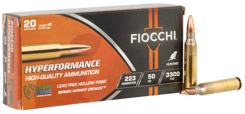 Fiocchi 223VG20 Hyperformance  223Rem 50gr 20 Per Box/10 Case