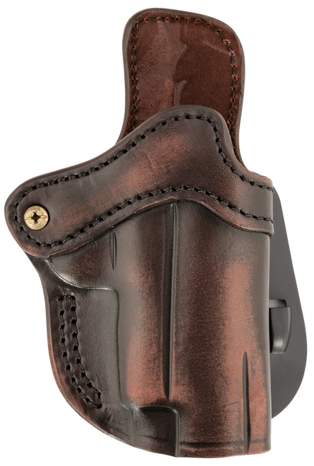 1791 Gunleather ORPDH23VTGR Paddle Holster Optic Ready OWB Size 2.3 Vintage Leather Paddle Fits Glock 17 Fits Walther PPQ Right Hand
