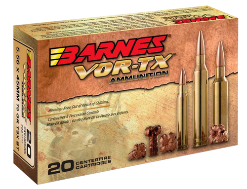 Barnes Ammo Vor-tx 5.56x45 - 70gr. Tsx-bt 20 Pack