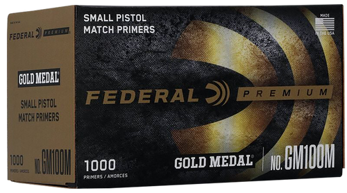 Federal GM100M Gold Medal Premium Small Pistol Multi Caliber Handgun 1000 Per Box/5 Case