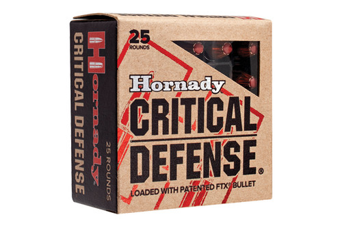 Hornady Ammunition .380 acp Critical Defense 90 Grain FTX 25 Rounds/Box