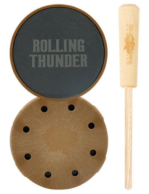 Rolling Thunder Game Call TCP-TDS Thunderdome Pot Calls & Strikers Attracts Turkey Species Hickory/Slate