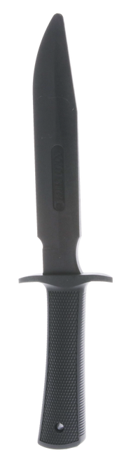 Cold Steel CS92R14R1 Military Classic Trainer 6.75" Fixed Plain Black Santoprene Blade, 4.75" Black Santoprene Handle