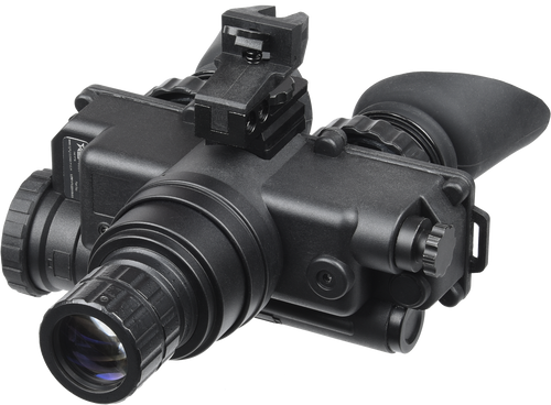 AGM Global Vision 12W7P122154211 Wolf-7 PRO NW1 Night Vision Goggles Black 1x 27mm, Generation 2+ Level 1, 45-54 lp/mm Resolution, White Filter