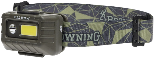 Browning 003713004 Full Draw Headlamp 20/500 Lumens LED Bulb 67yds Beam Distance Cap/Headwear
