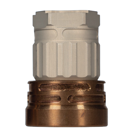 Q LLC ACCE9MOUNTTRILUGCLEAR Erect9r Three-Way Mount 9mm Aluminum/Stainless Steel Clear Hardcoat Anodized Tan