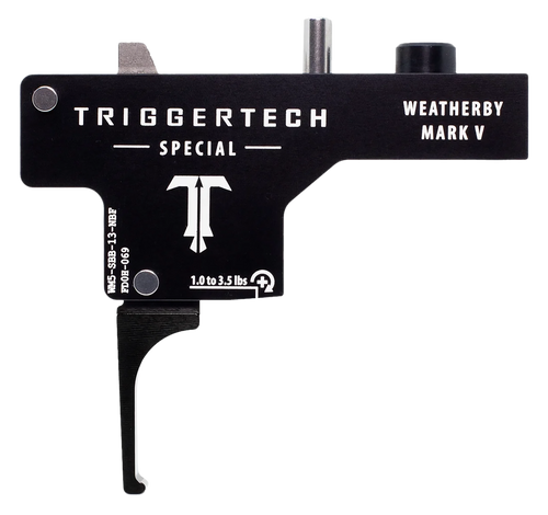 TriggerTech WM5SBB13NBF Special  Single-Stage Flat Trigger with 1-3.50 lbs Draw Weight & Black PVD Finish for Weatherby Mark V