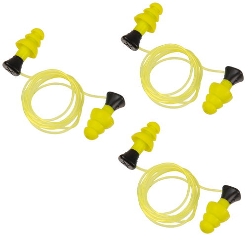 Allen 4118 Tethered Silicone Ear Plugs 26 dB Yellow 3 Pair