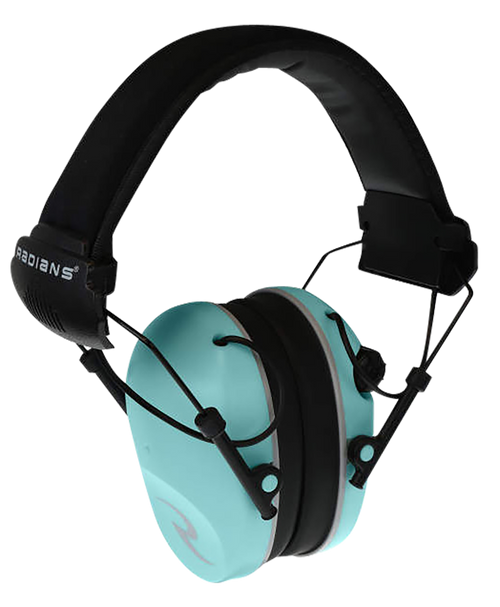 Radians R3220ECS R3200 Dual Mic Electronic Muff 23 dB Over the Head Aqua Blue