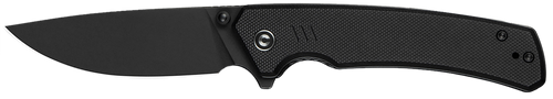 Civivi Knives C24012-1 Merit  3.28" Folding Drop Point Plain Black Stonewashed 14C28N Steel Blade, Black Textured G10 Handle