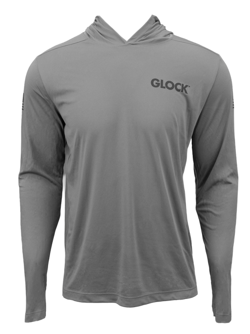 Glock Hooded Performance Long - Sleeve Shirt XL Grey