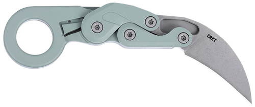 CRKT 4041GR Provoke  2.41" Folding Karambit Plain Satin D2 Steel Blade, Gray Cerakote Aluminum Handle