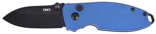 Crkt Squid 2.2" Fine Edge - Blue/black Button Lock D2!