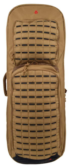 Advance Warrior Solutions FR28RBPTN/BL Frame  28" L Backpack with Side Handle, Tan Polyester for Tactical Rifle, Molle Front