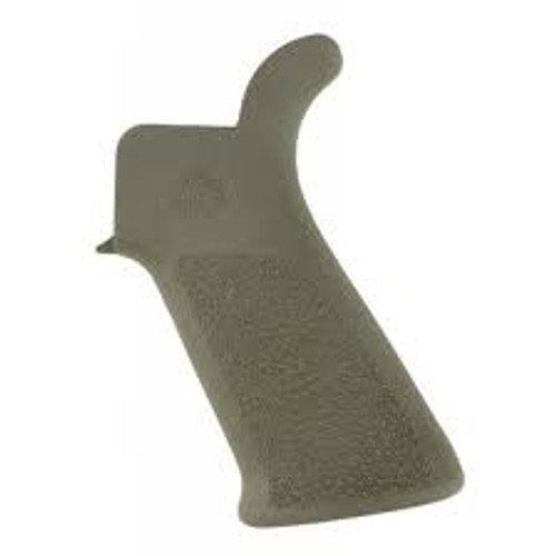 AR-15/M-16 Rubber Grip Beavertail with No Finger Grooves - OD Green