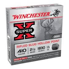 Winchester Super-X Rifled Slugs, .410 Gauge, 2 1/2", 1/5 oz., 5 Rounds