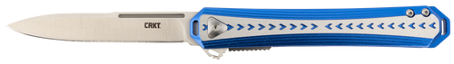 Crkt Stickler 3.38" Folder - Assisted Ss/blue Handle