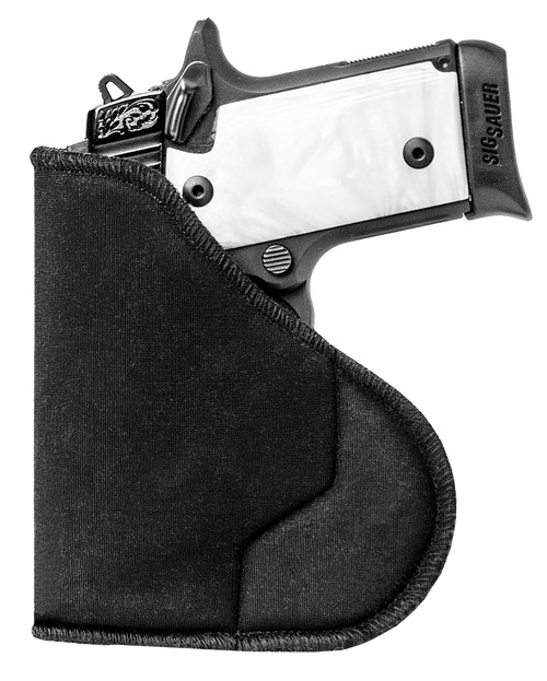 Sentry 35WB02BK HexGrip  IWB Black Nylon Pocket Fits SM Revolver, Except 5 Shot Fits 2-3" Barrel Ambidextrous