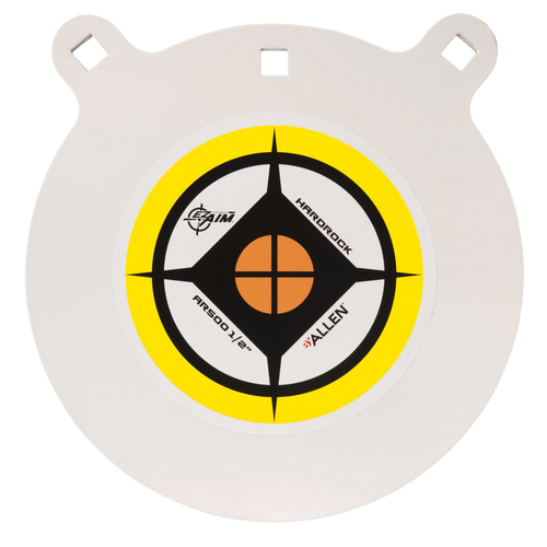 EZ-Aim 15600 Hardrock  10" AR500 Steel Gong Shooting Target .50" Thickness White / Yellow / Black