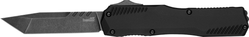 Kershaw 9000T Livewire  Automatic 3.30" OTF Tanto Plain Black DLC CPM MagnaCut Steel Blade, Black Anodized Aluminum Handle, Includes Pocket Clip